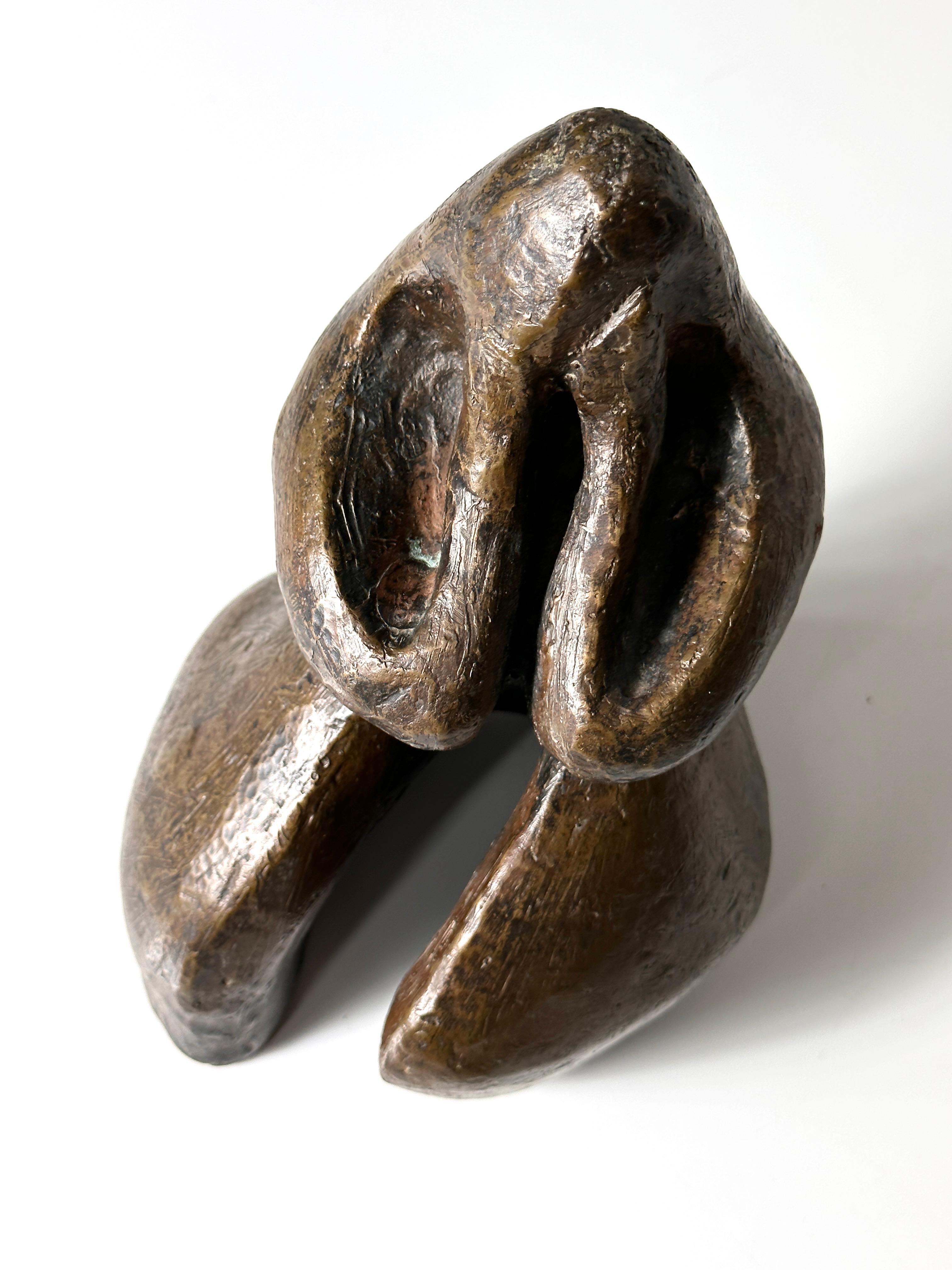 Modernistische abstrakt-expressionistische Bronzeskulptur aus der Mitte des Jahrhunderts Richard Kozlow Att (Moderne der Mitte des Jahrhunderts) im Angebot