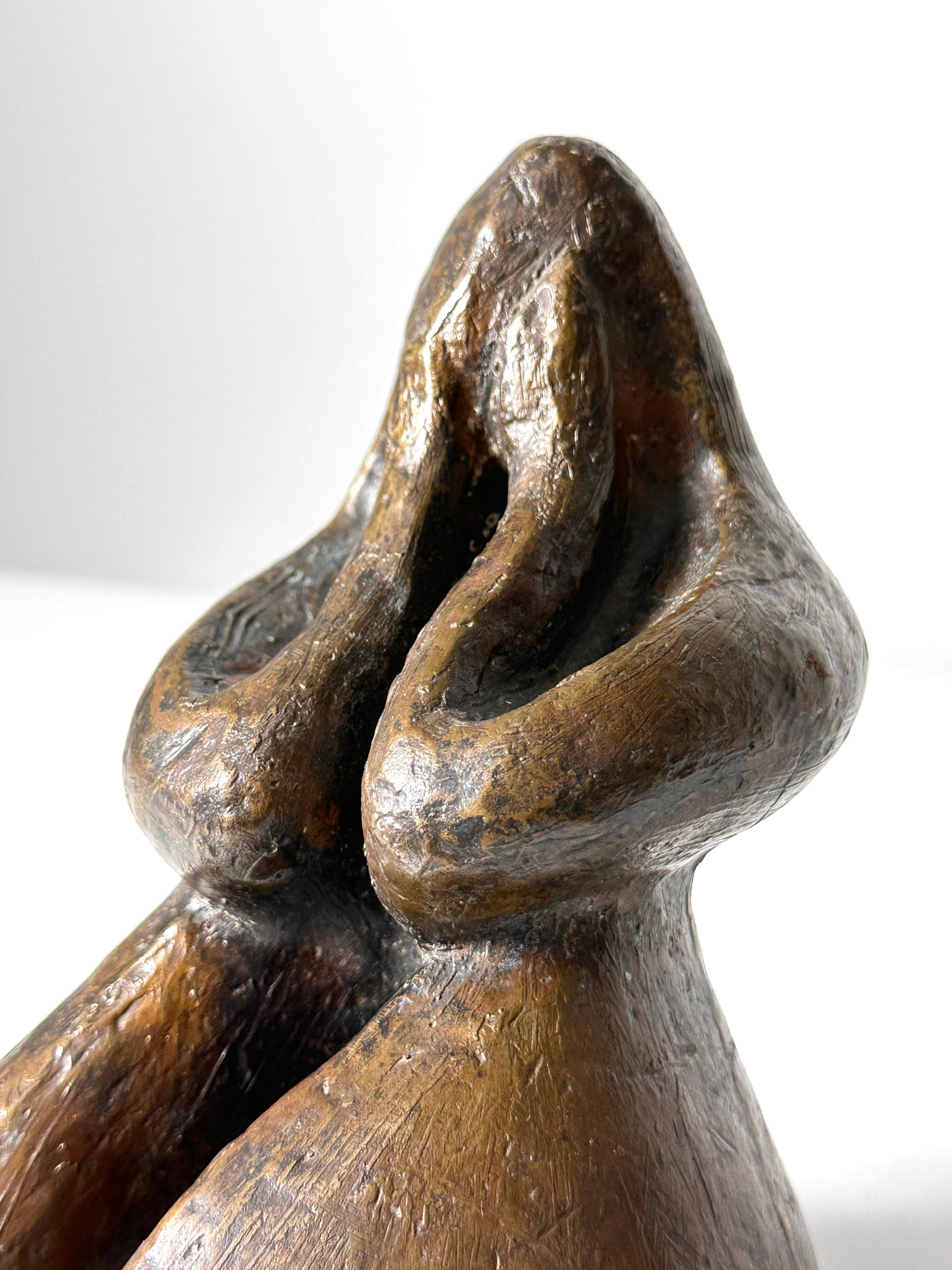 Mid-Century moderno Scultura in bronzo di espressionismo astratto della metà del secolo scorso Richard Kozlow Att. in vendita