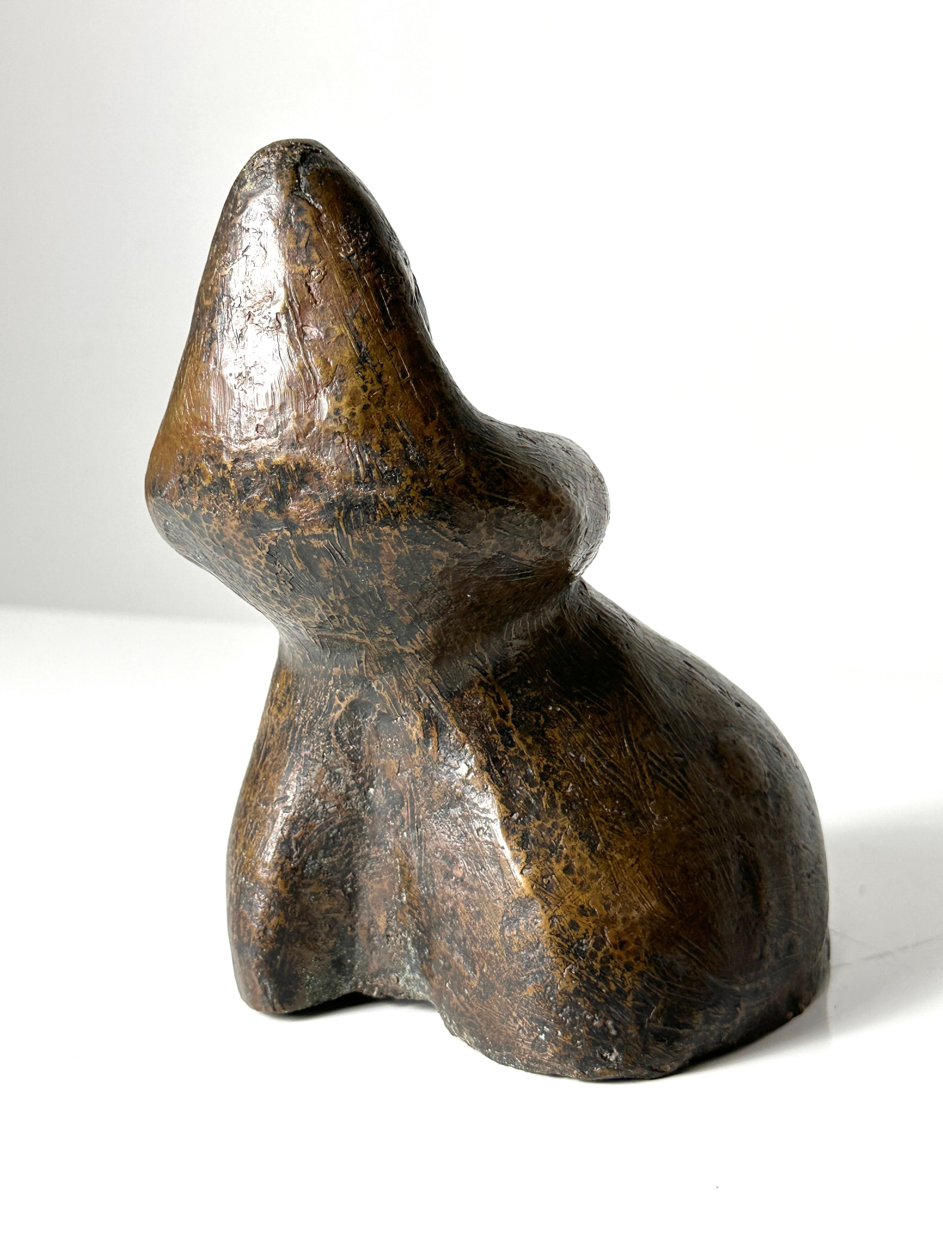 Bronze Sculpture expressionniste abstraite moderniste du milieu du siècle dernier Richard Kozlow Att en vente
