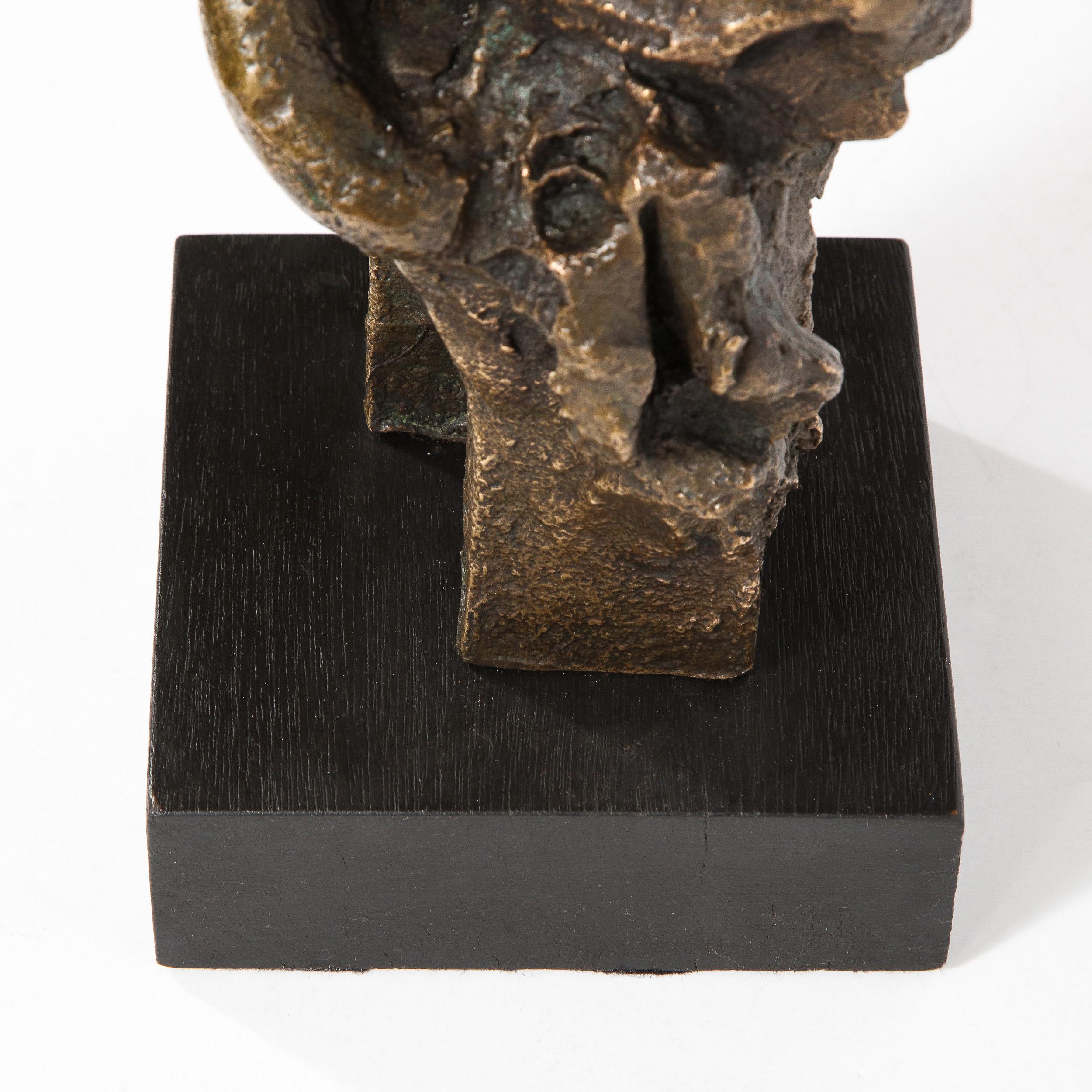 Mid-Century Modern Abstract Expressionist Bronze Sculpture, Manner of De Kooning 9