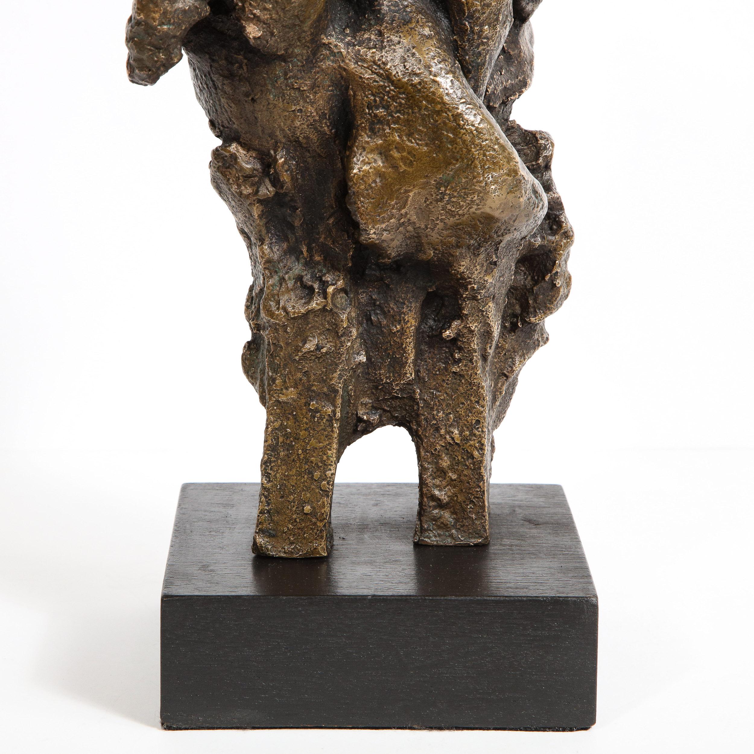 Mid-Century Modern Abstract Expressionist Bronze Sculpture, Manner of De Kooning In Excellent Condition In New York, NY