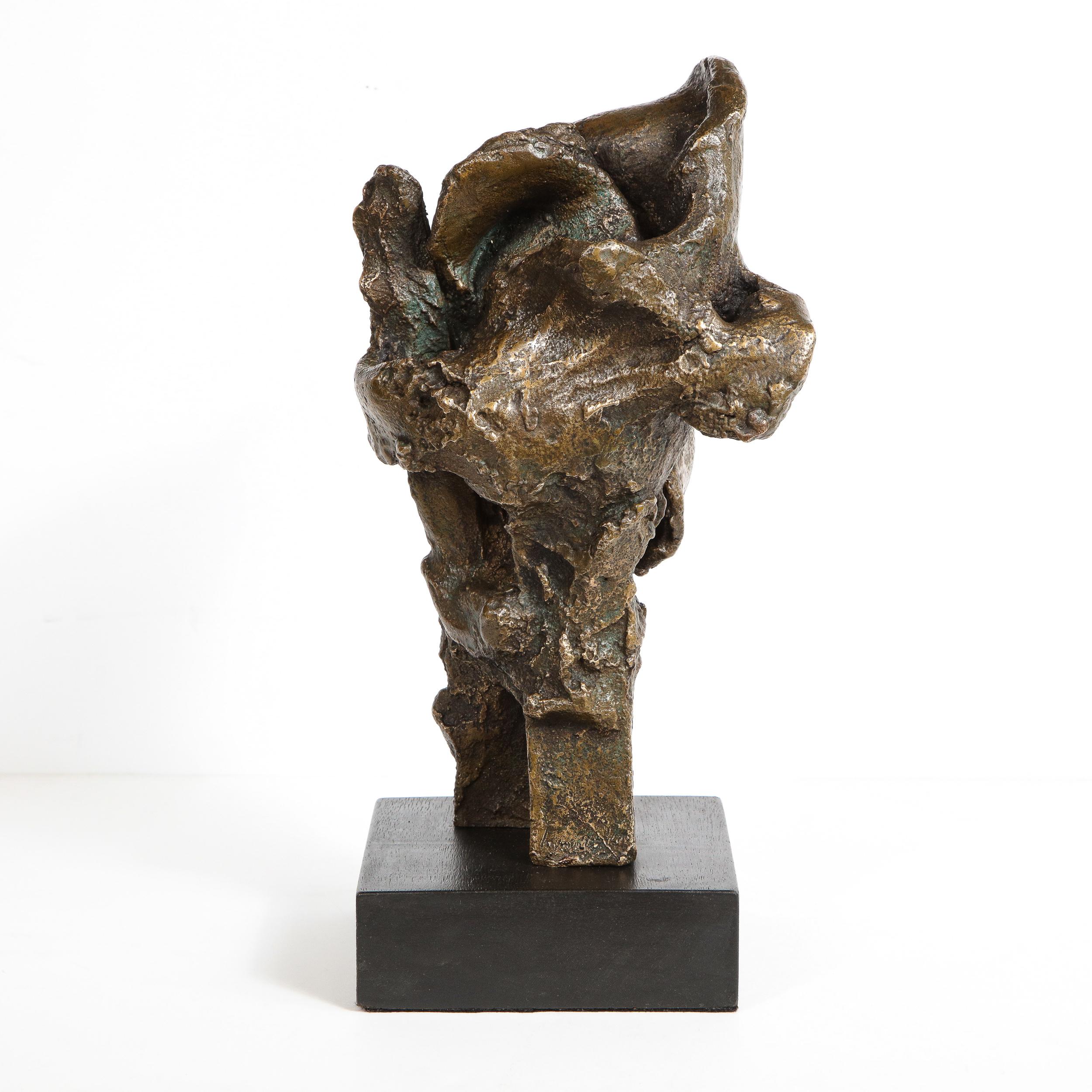 Mid-Century Modern Abstract Expressionist Bronze Sculpture, Manner of De Kooning 1