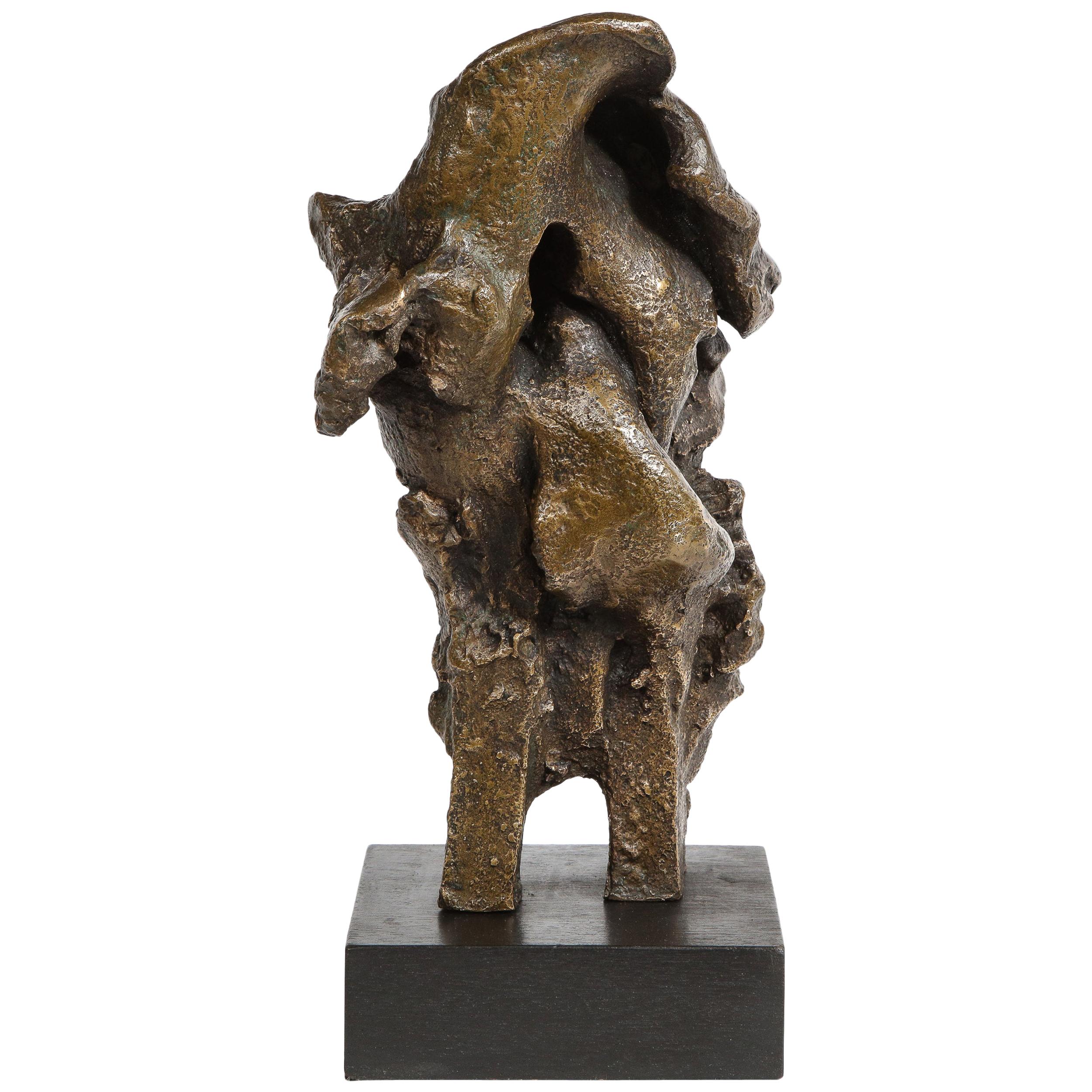 Mid-Century Modern Abstract Expressionist Bronze Sculpture, Manner of De Kooning