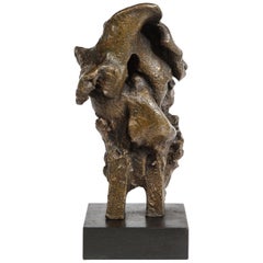 Vintage Mid-Century Modern Abstract Expressionist Bronze Sculpture, Manner of De Kooning