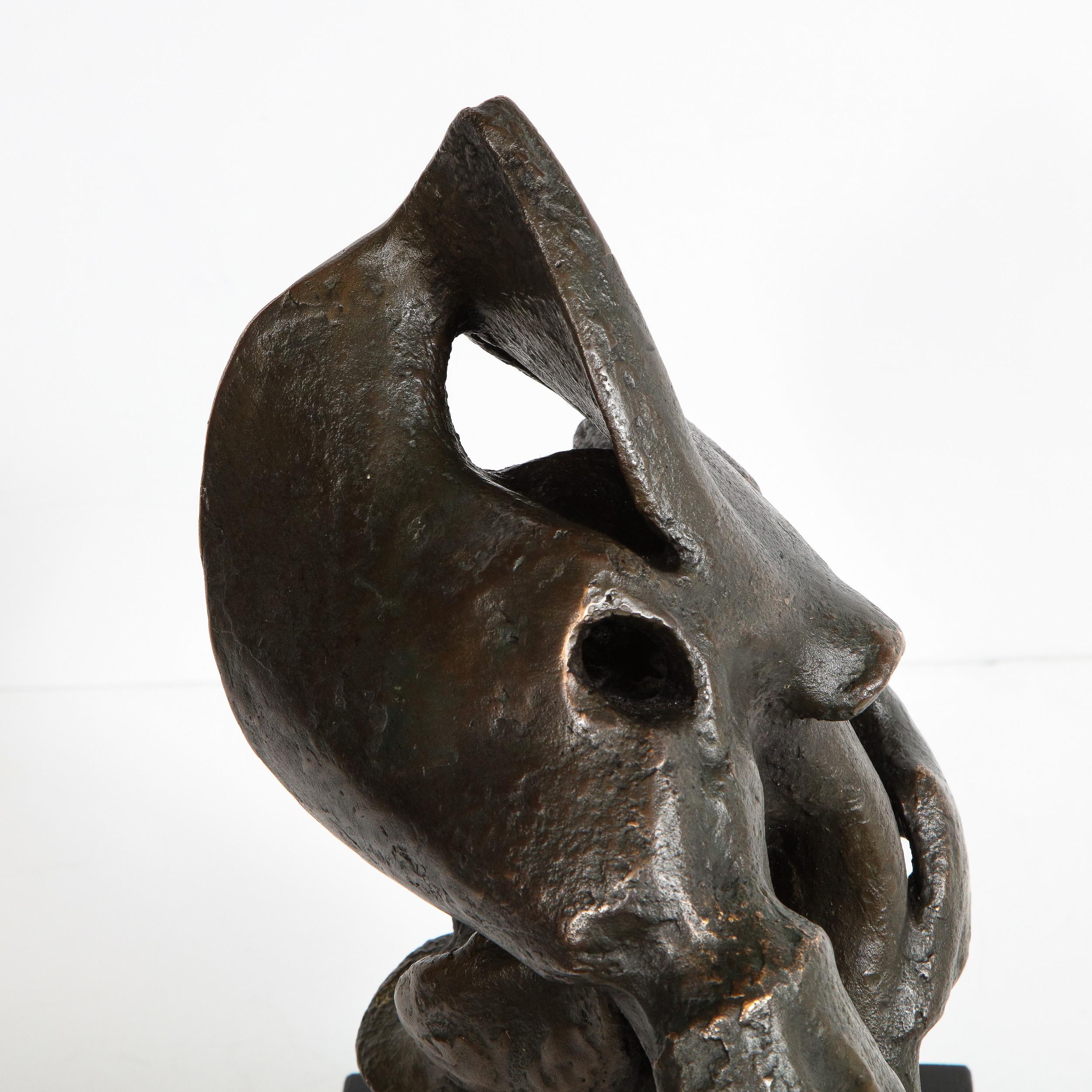 Mid-Century Modern Abstract Expressionist Organic Bronze Sculpture 8
