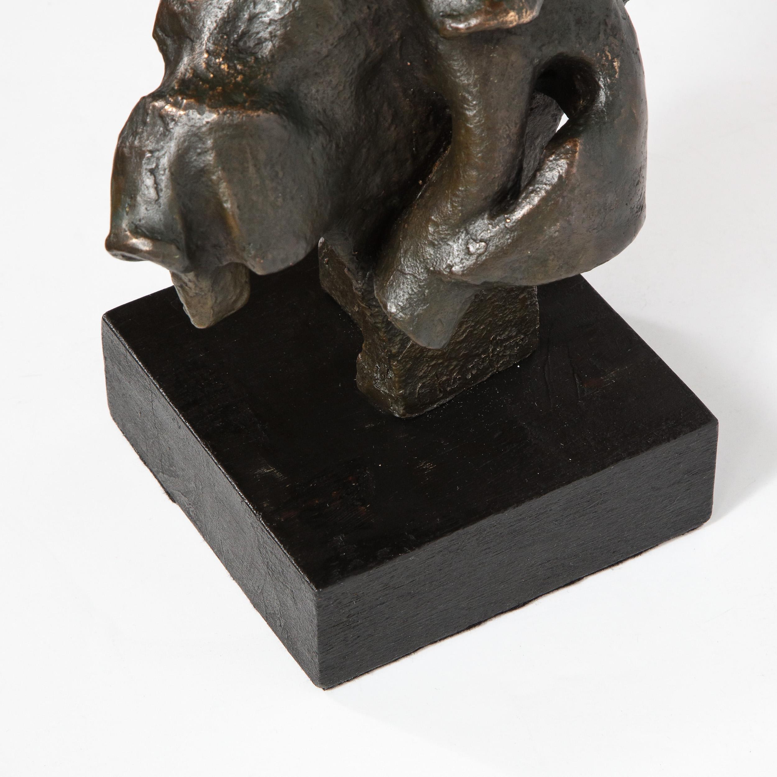 Mid-Century Modern Abstract Expressionist Organic Bronze Sculpture 9
