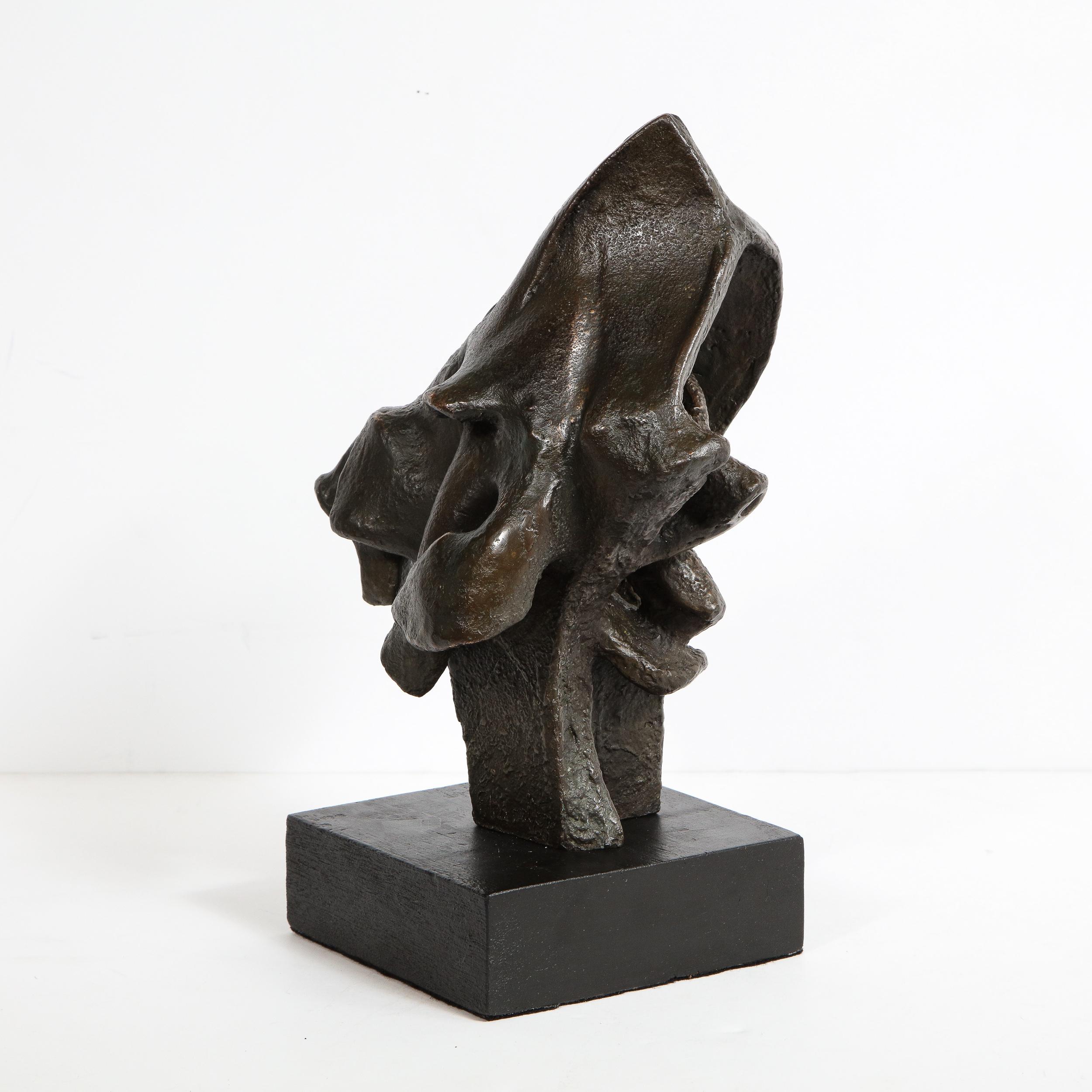 Mid-Century Modern Abstract Expressionist Organic Bronze Sculpture 1