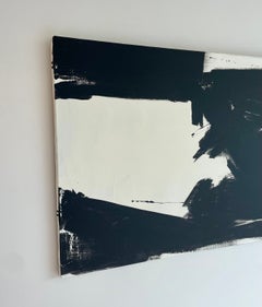 Mid Century Modern Abstract Expressionist Painting In The Style Of Franz Kline