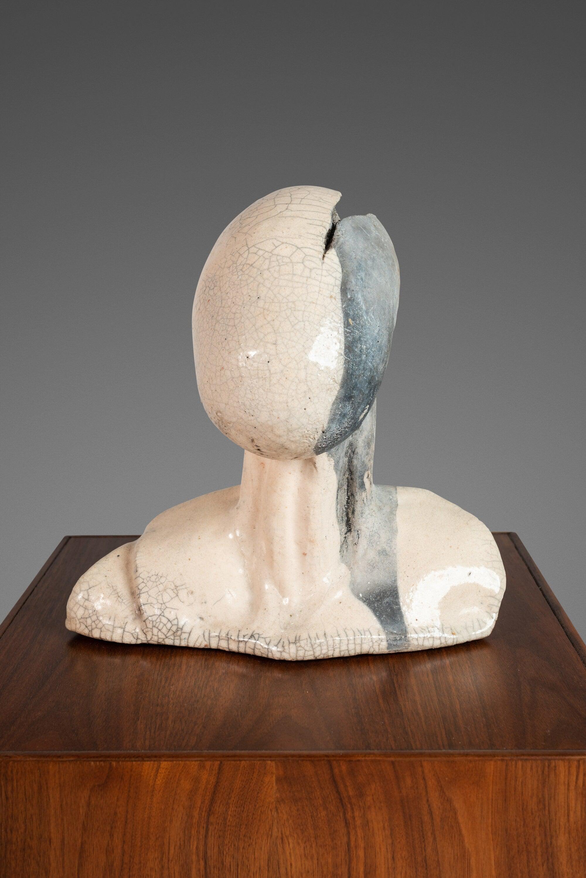 American Mid-Century Modern Abstract Expressionist Sculptural Bust by Bedford, USA For Sale