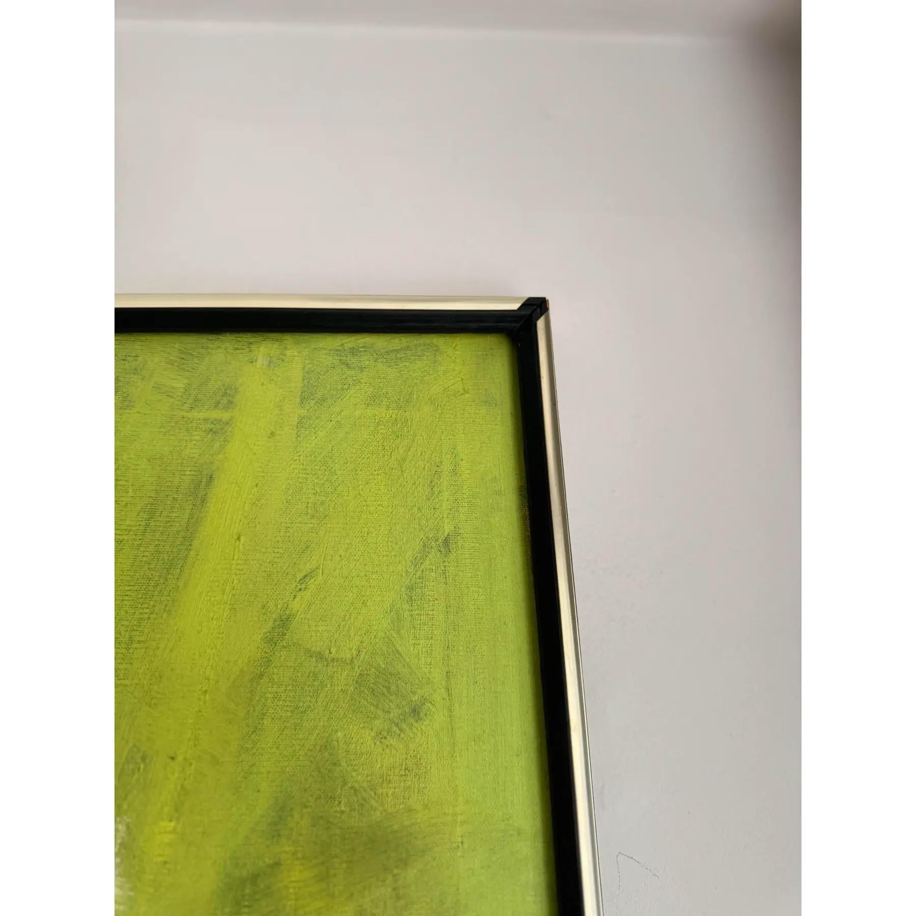Mid-Century Modern Abstract Floral Painting Signed (Unbekannt) im Angebot