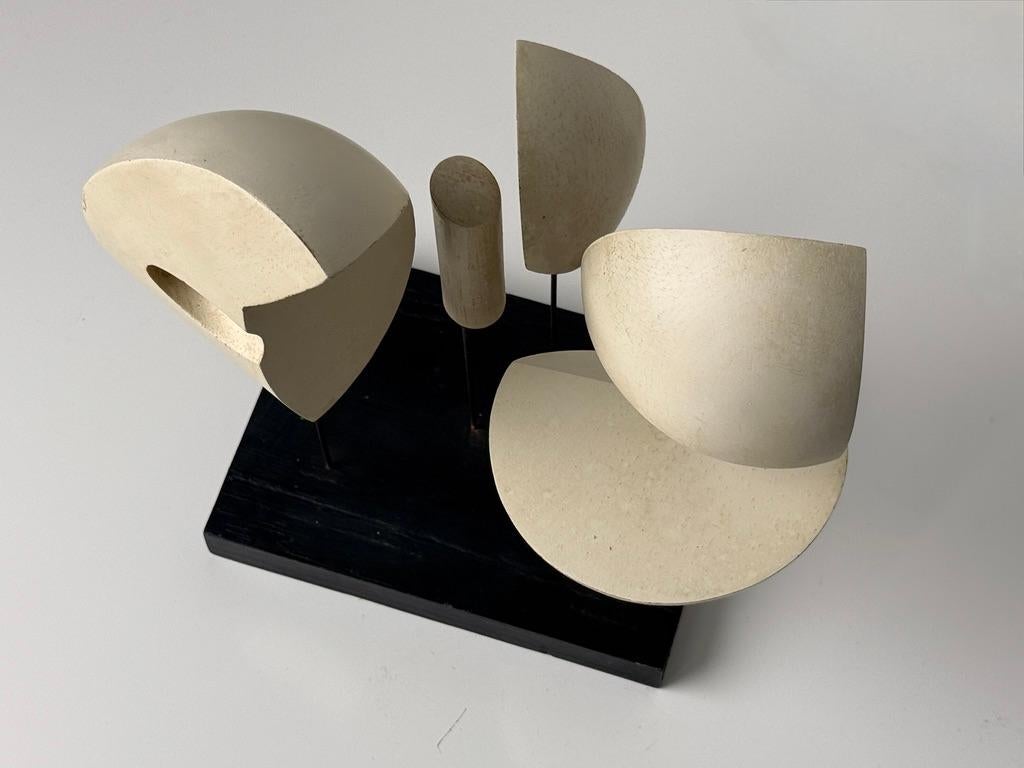Mid Century Modern Abstract Geometric Wood Constructivist Wire Sculpture 1950s For Sale 1