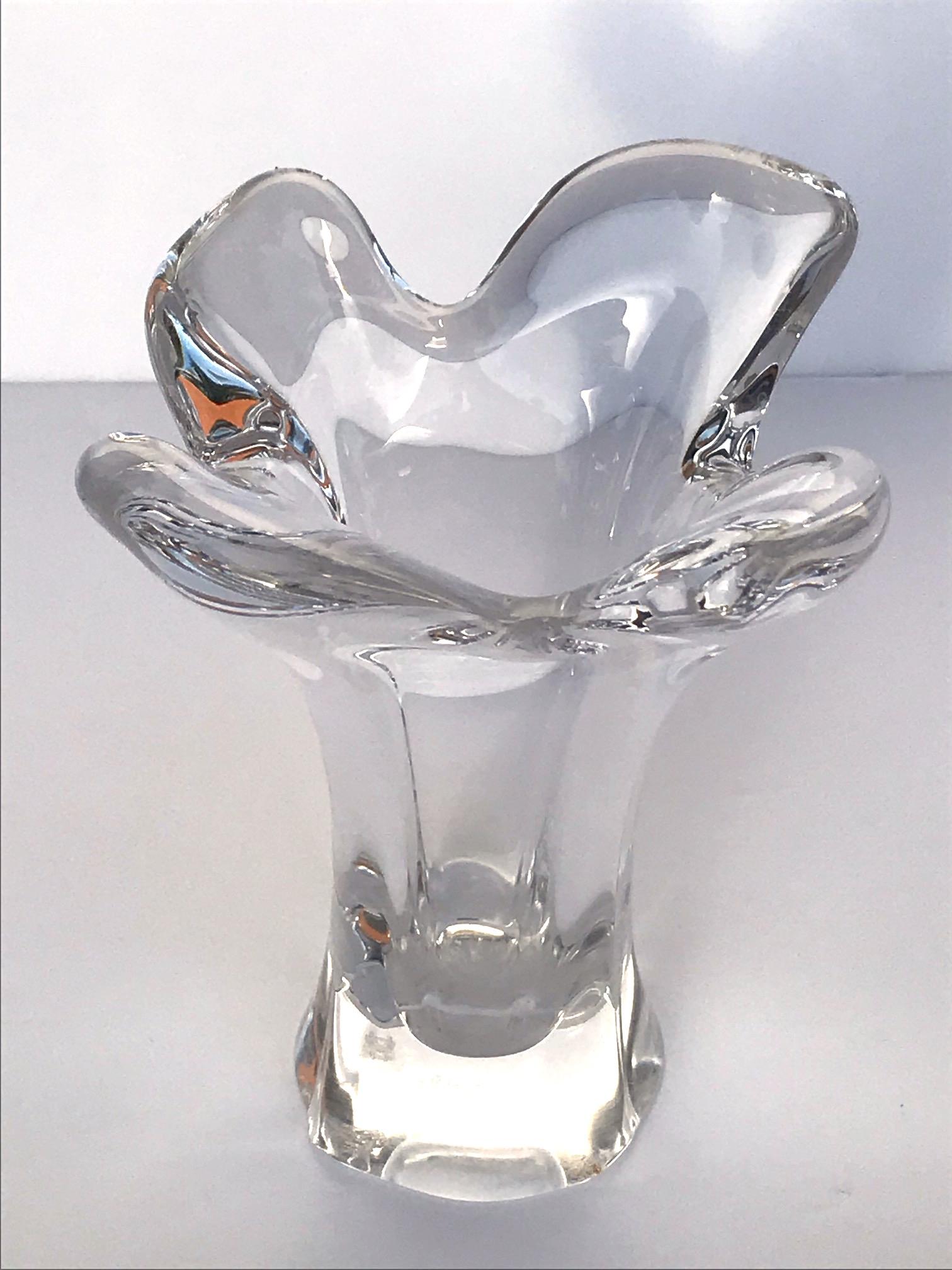 Mid-Century Modern Abstract Glass Vase by Art Verrier, France In Excellent Condition In Fort Lauderdale, FL