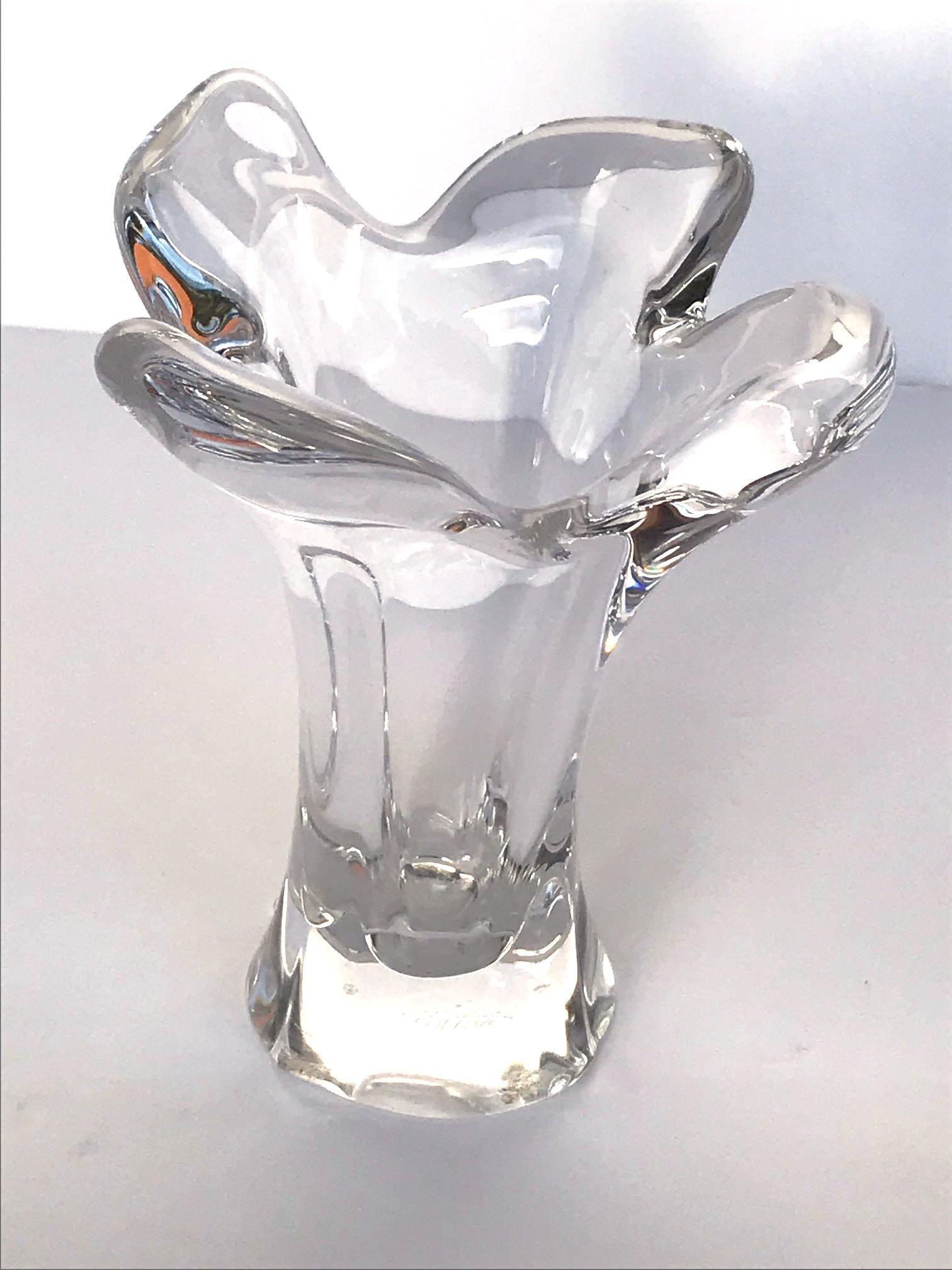 Mid-20th Century Mid-Century Modern Abstract Glass Vase by Art Verrier, France