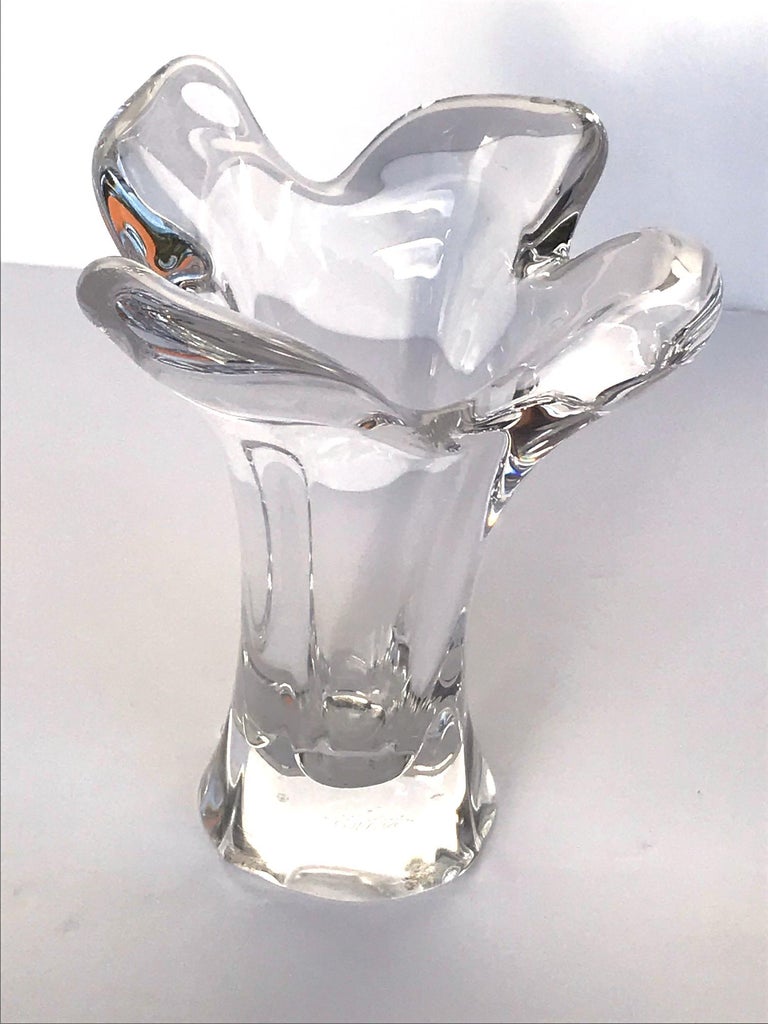 MidCentury Modern Abstract Glass Vase by Art Verrier, France at 1stDibs