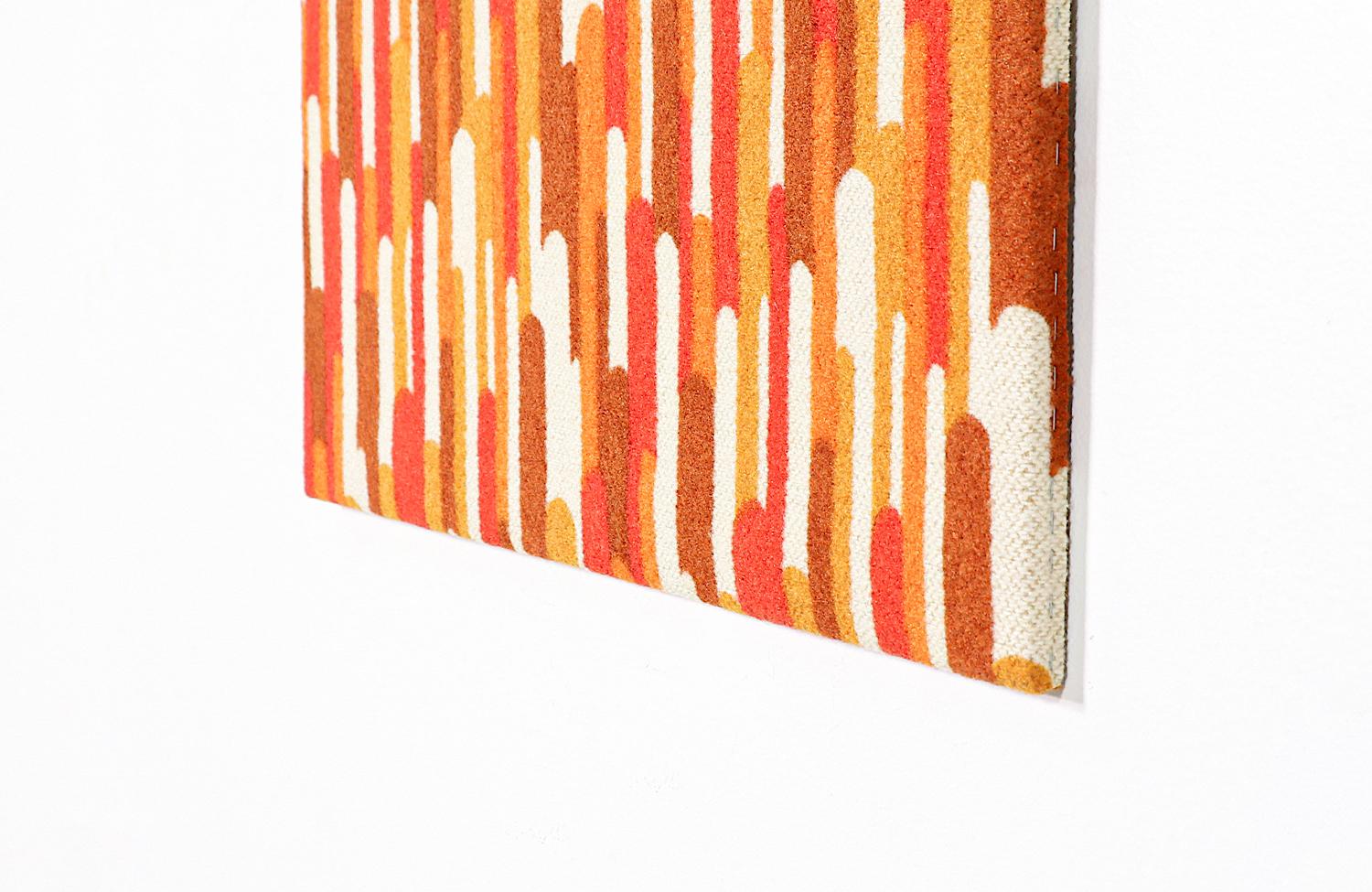 Mid-20th Century Mid-Century Modern Abstract Graphic Textile Wall Art For Sale