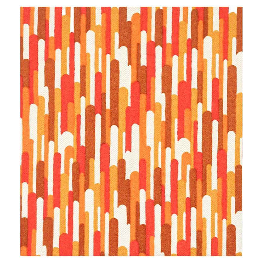 Mid-Century Modern Abstract Graphic Textile Wall Art For Sale
