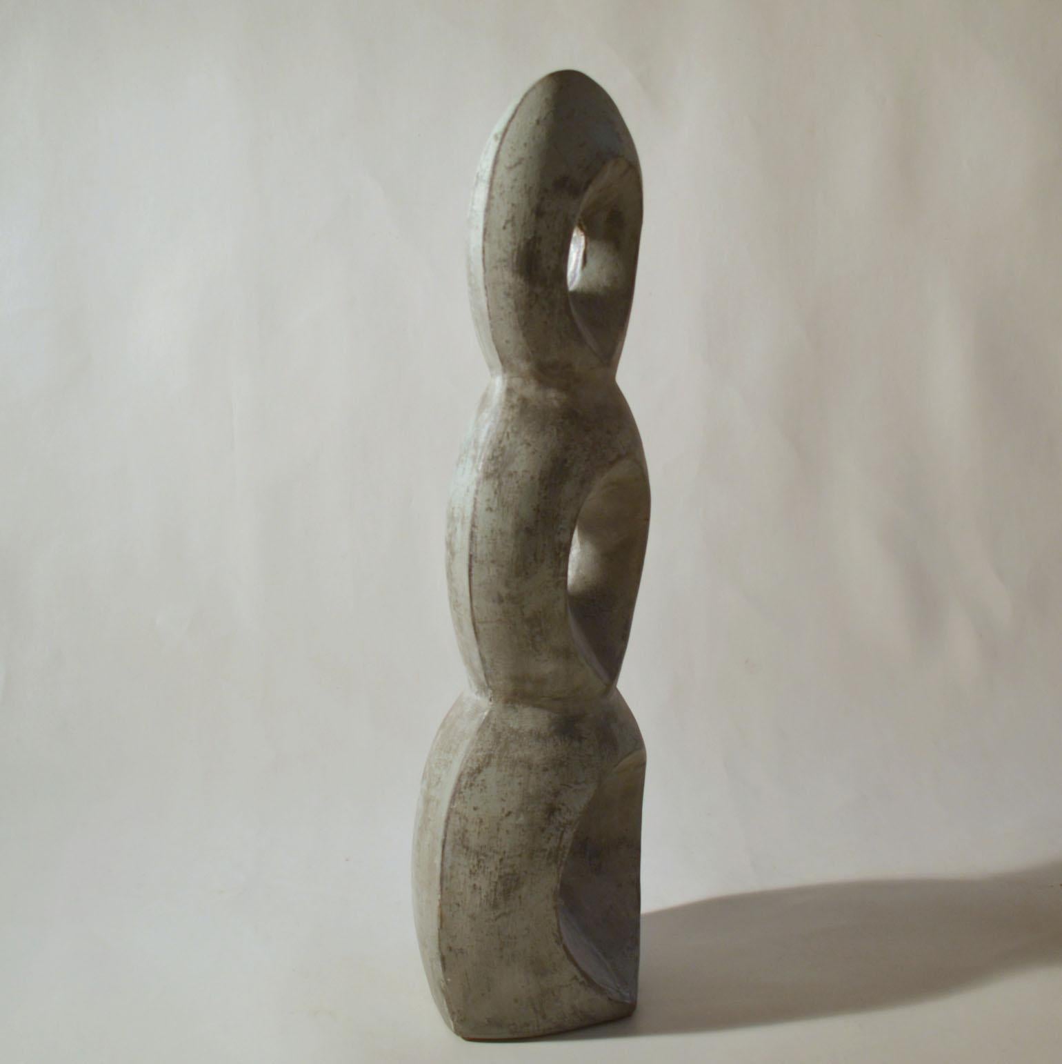 Mid-20th Century Mid-Century Modern Abstract Grey Ceramic Sculpture