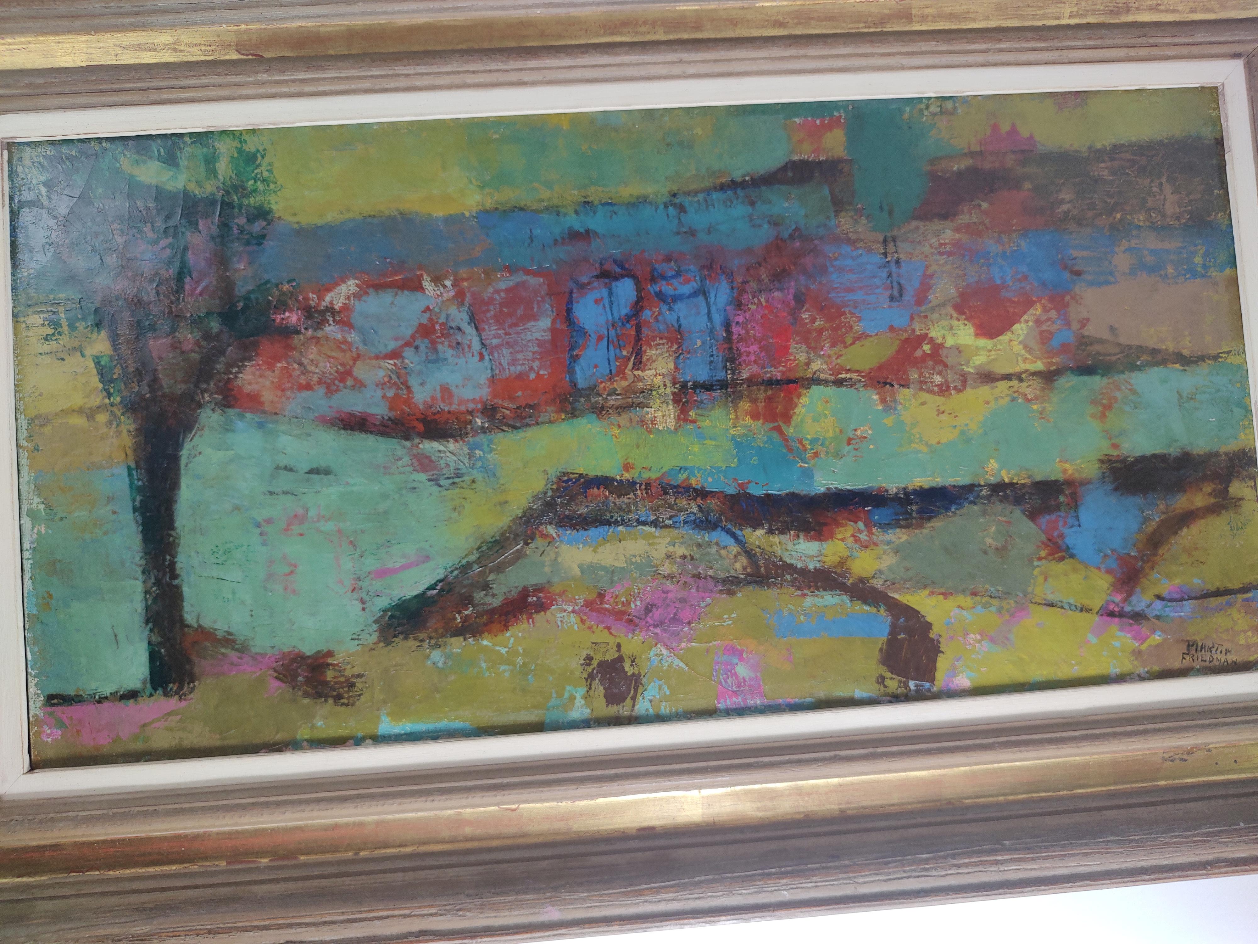 Mid-Century Modern Abstract Landscape by Martin Friedman For Sale 5