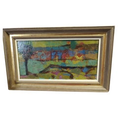 Vintage Mid-Century Modern Abstract Landscape by Martin Friedman