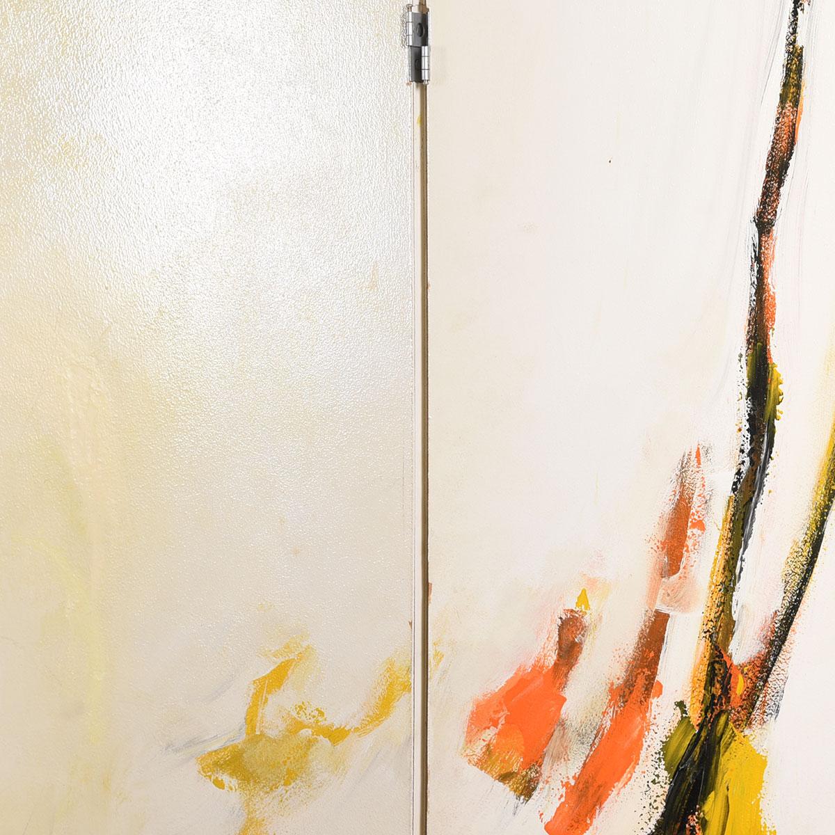Mid-Century Modern Abstrakte Große Gemalte Leinwand Raumteiler im Zustand „Gut“ im Angebot in Kensington, MD