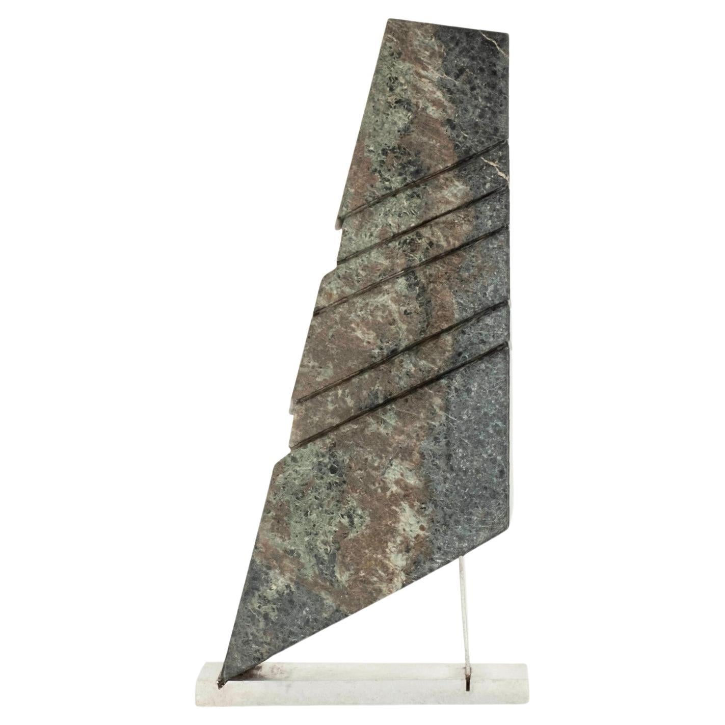 Escultura abstracta de mármol moderna de mediados de siglo