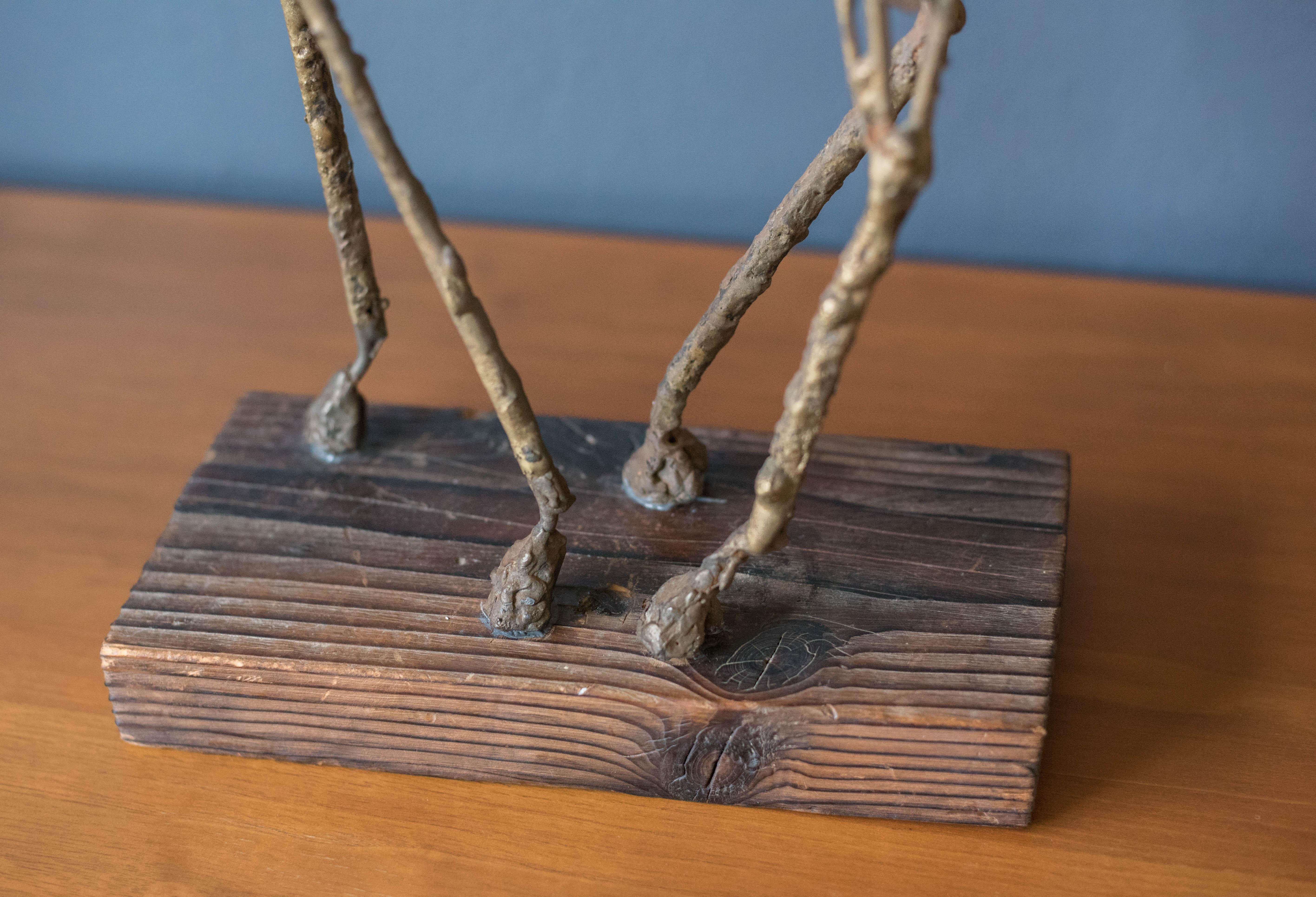 Mid Century Modern Abstract Metal Giraffe Sculpture For Sale 5