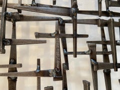 Mid-Century Modern Abstract Metal Wall Sculpture