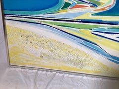 Mid Century Modern Abstract New Jersey Shore Seascape - by E. Schreiber