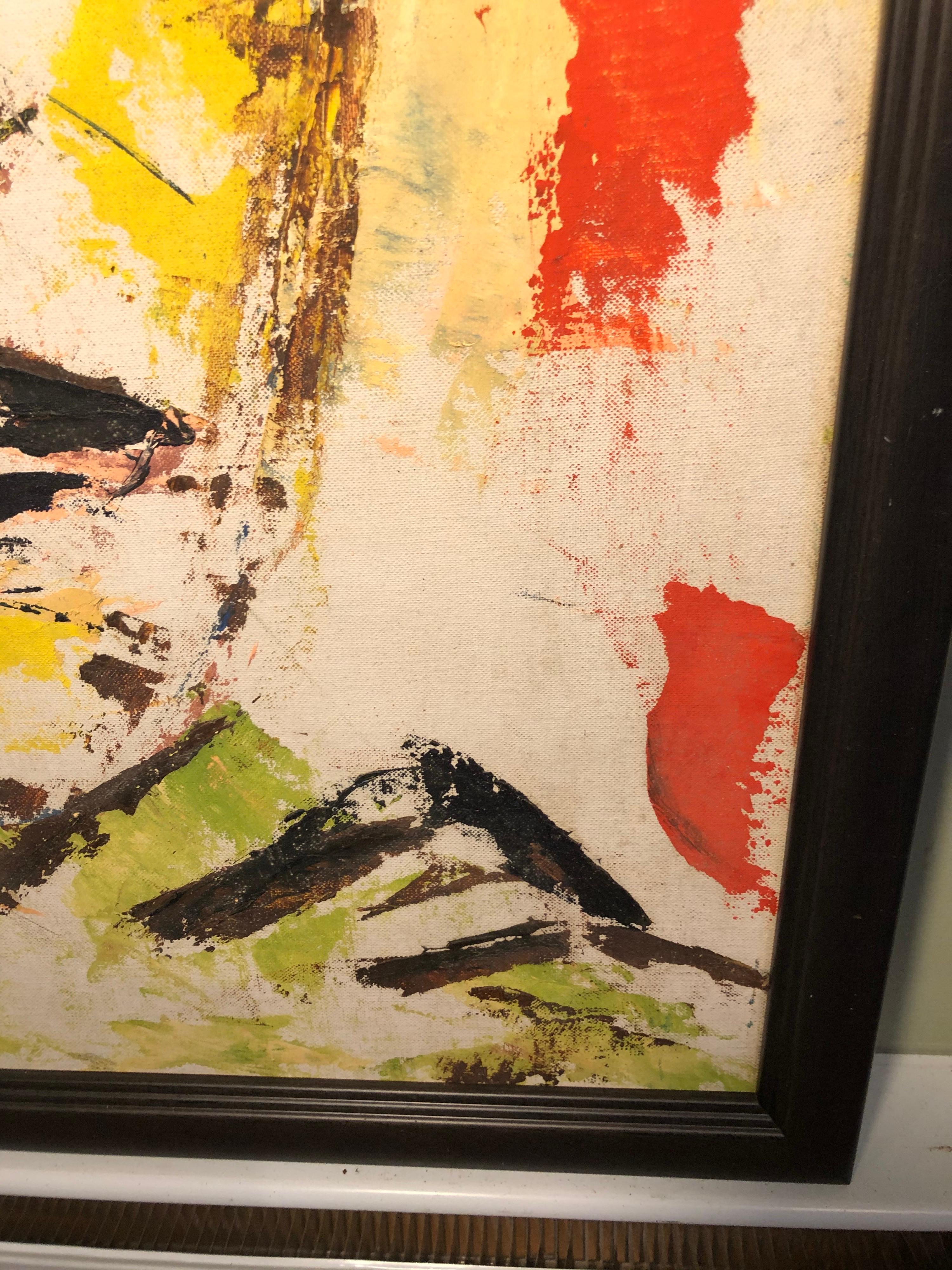 Mid Century Modern Abstract of Andy Warhol Style man For Sale 3