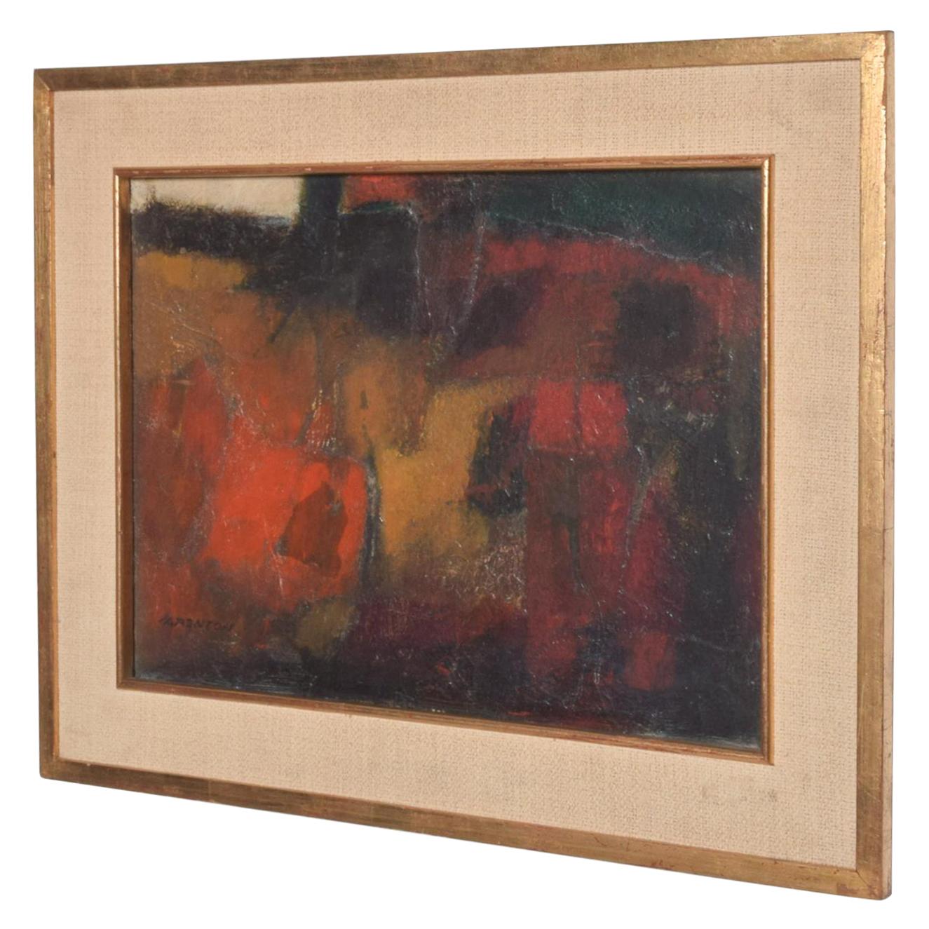 
Mid Century Modern Oil on Board painting
Abstract Art signed lower-left corner Ilarenton, but difficult to read.
Original frame with gold leaf.
In the style of artist Leonardo Nierman.
20w x 16h art 15w x 11h
Unaltered Original Vintage