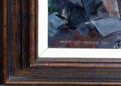 Maurice Freed Mid-Century Modern Abstract Oil Painting