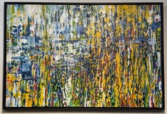 Mid Century Modern Abstract Painting by California Artist Carol Bernard 1960's