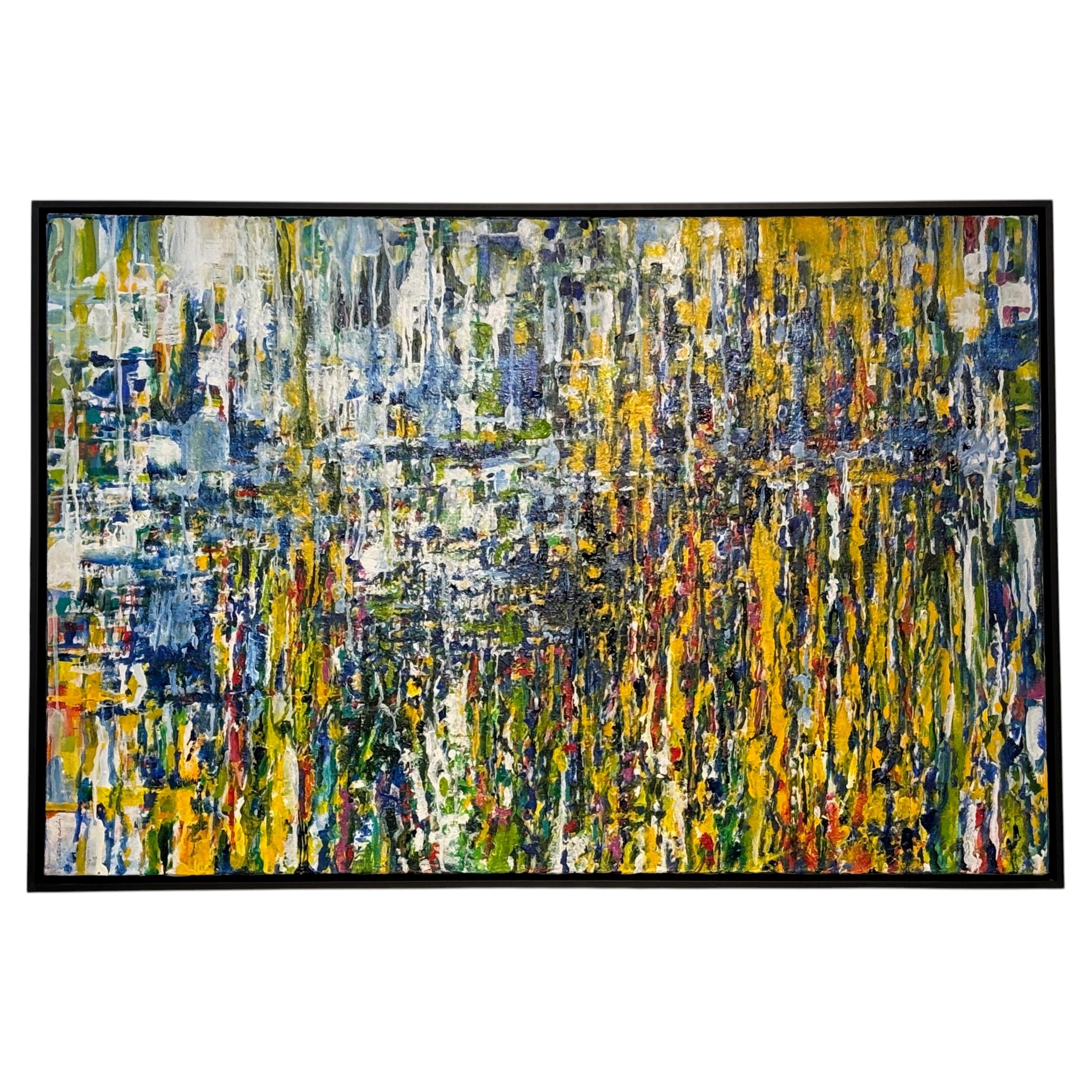 Mid Century Modern Abstraktes Gemälde von Kalifornien Künstler Carol Bernard 1960er Jahre