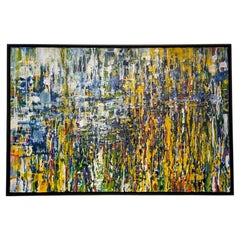 Mid Century Modern Abstract Painting by California Artist Carol Bernard 1960's