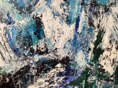 Mid-century modern abstract painting by Eileen Schreiber