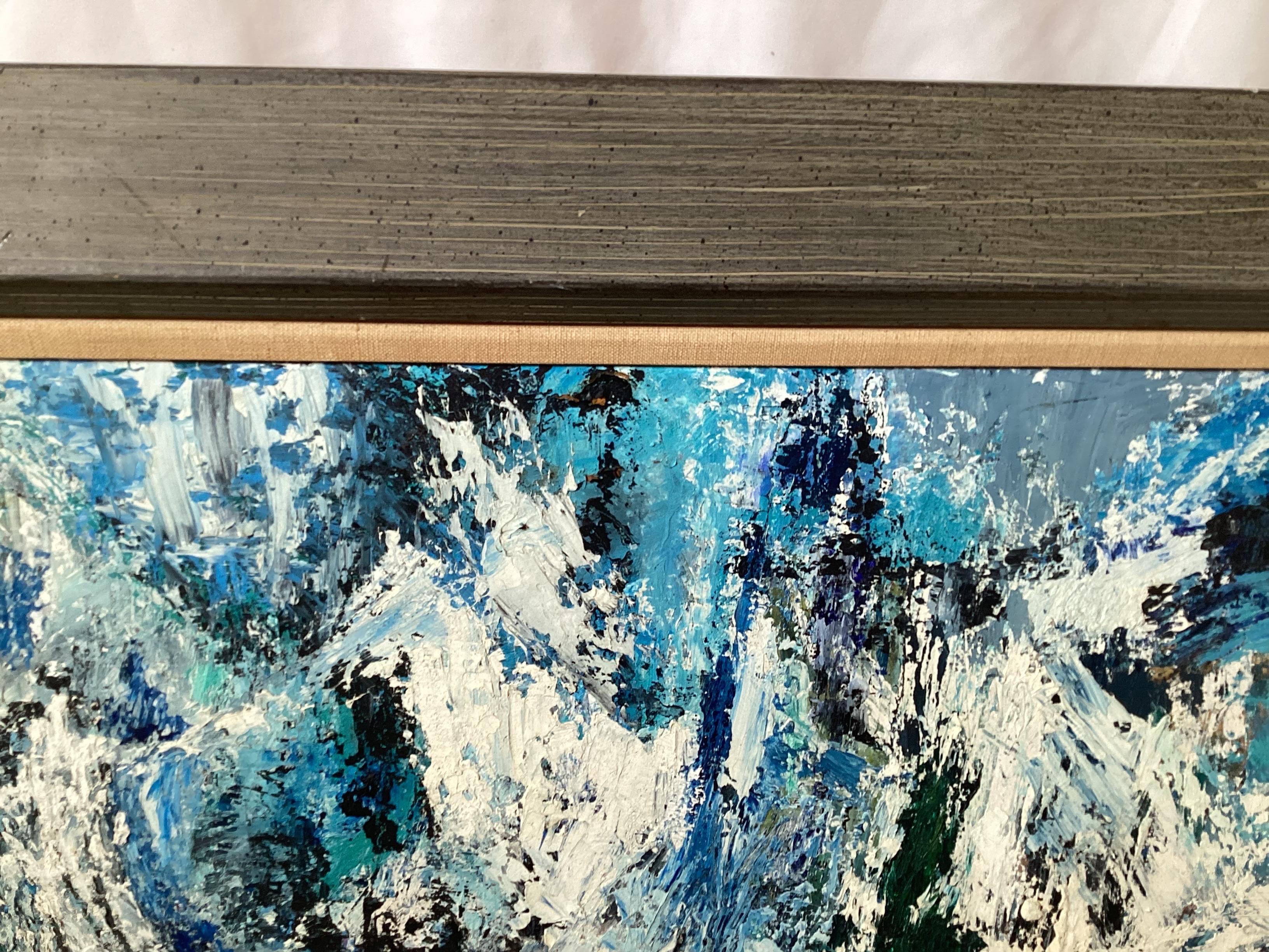 Abstraktes Gemälde von Eileen Schreiber aus der Mitte des Jahrhunderts (Handbemalt) im Angebot