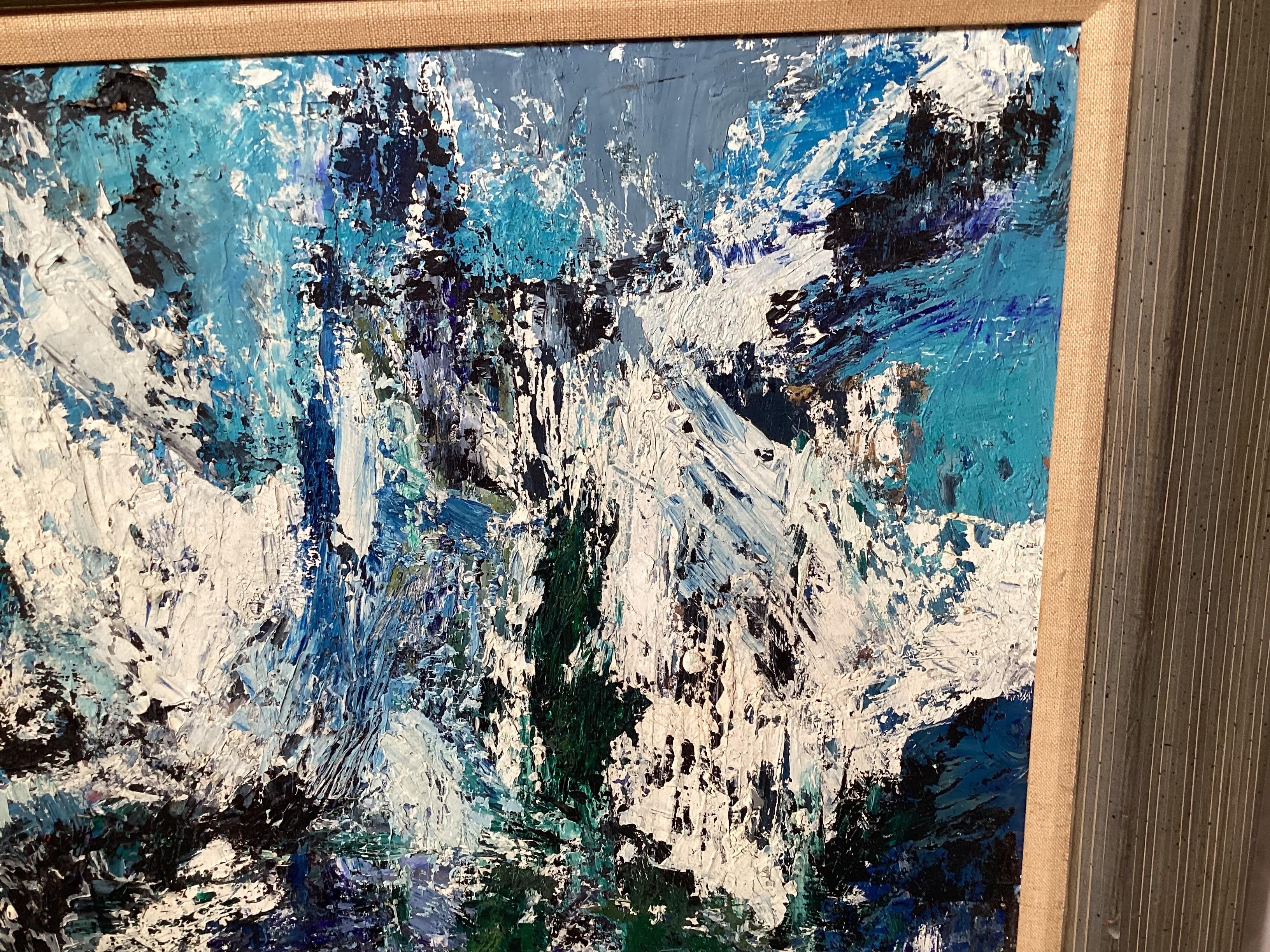 Abstraktes Gemälde von Eileen Schreiber aus der Mitte des Jahrhunderts (Mitte des 20. Jahrhunderts) im Angebot