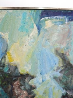 Mid Century Modern Abstract Painting by Irving Rosenzweig 30"Hx 24.75"W