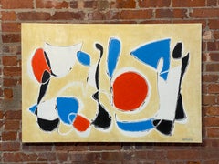 Abstraktes Gemälde von Jacob Semiatin (1915-2003), Moderne der Mitte des Jahrhunderts