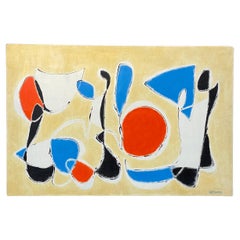 Vintage  Mid Century Modern Abstract Painting by Jacob Semiatin (1915-2003)