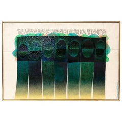 Mid-Century Modern Abstract Painting by R. Van Gelderen