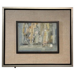 Peinture abstraite de style « Mid-Century Modern » de Reginald Weston, années 1950-1960