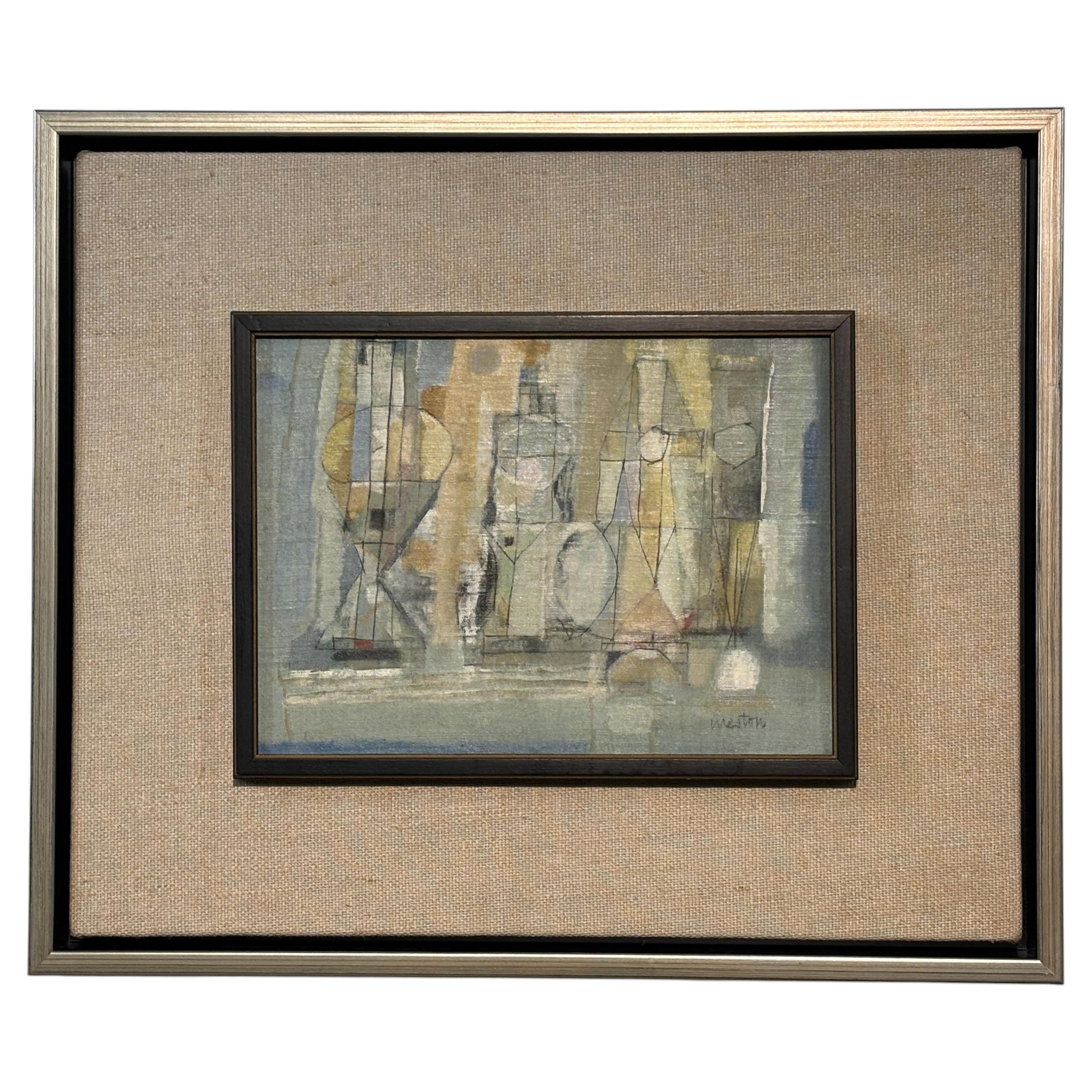 Mid Century Modern Abstract Painting by Reginald Weston, 1950's - 1960's