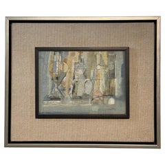 Peinture abstraite de style « Mid-Century Modern » de Reginald Weston, années 1950-1960