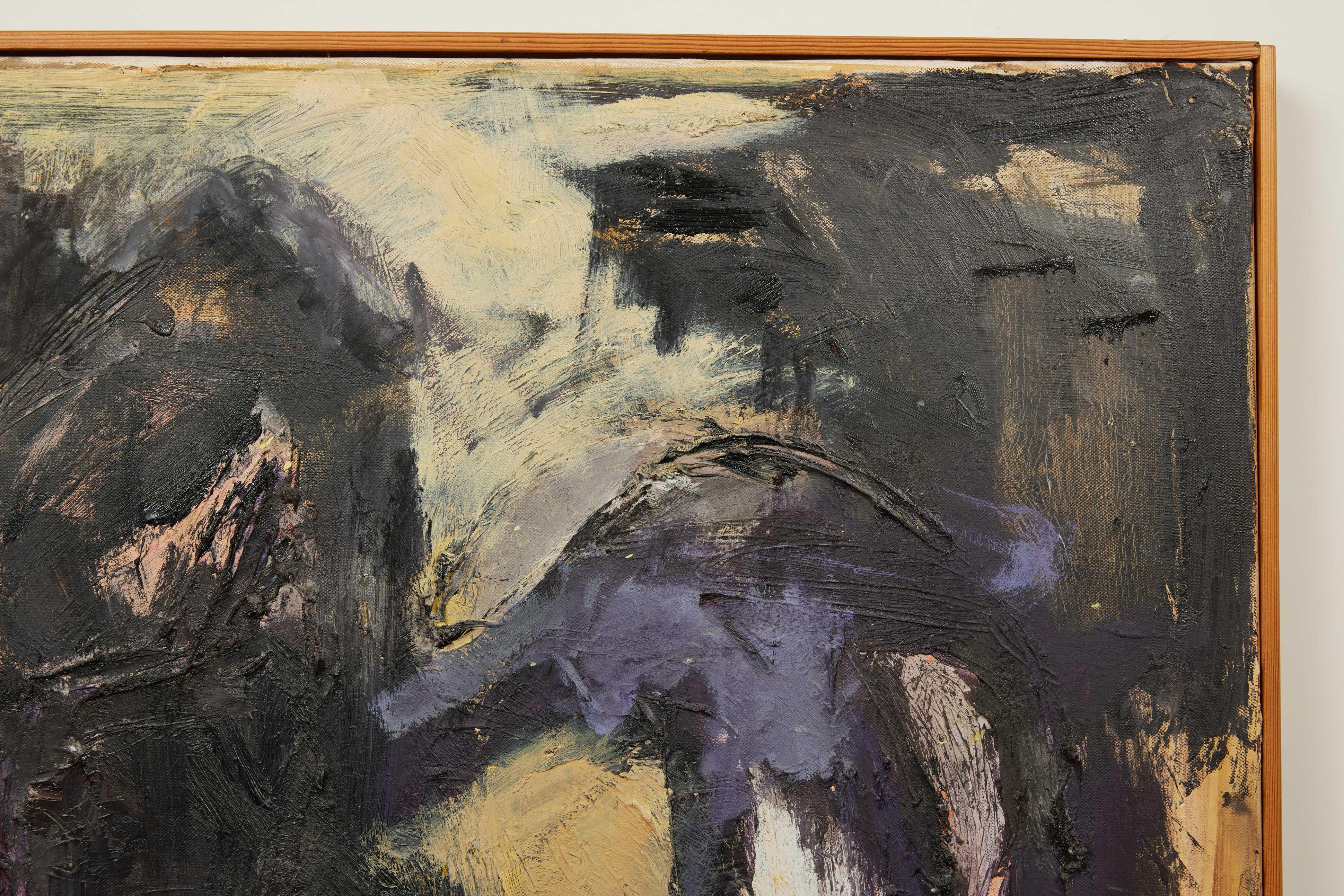 Mid-20th Century Mid-Century Modern Abstract Painting For Sale