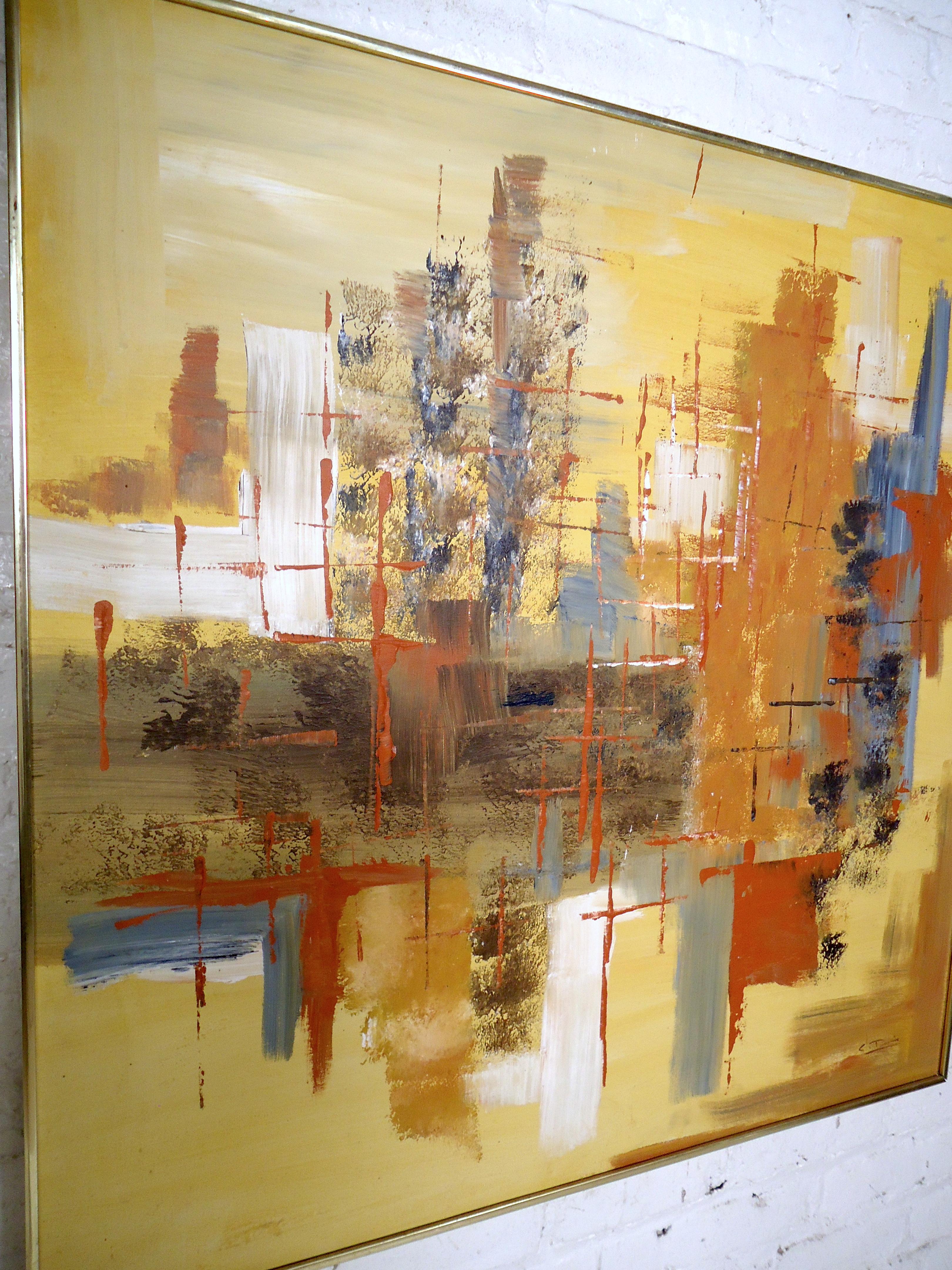 Mid-Century Modern Abstract Painting In Good Condition In Brooklyn, NY