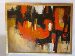 Mid-Century Modern Abstract Painting, Signed and Dated 1963