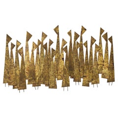 Mid-Century Modern Abstract "People" Brass Sculpture by Peter Pepper Products