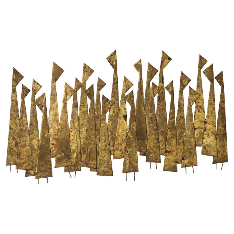 Mid-Century Modern Abstract "People" Brass Sculpture by Peter Pepper Products For Sale