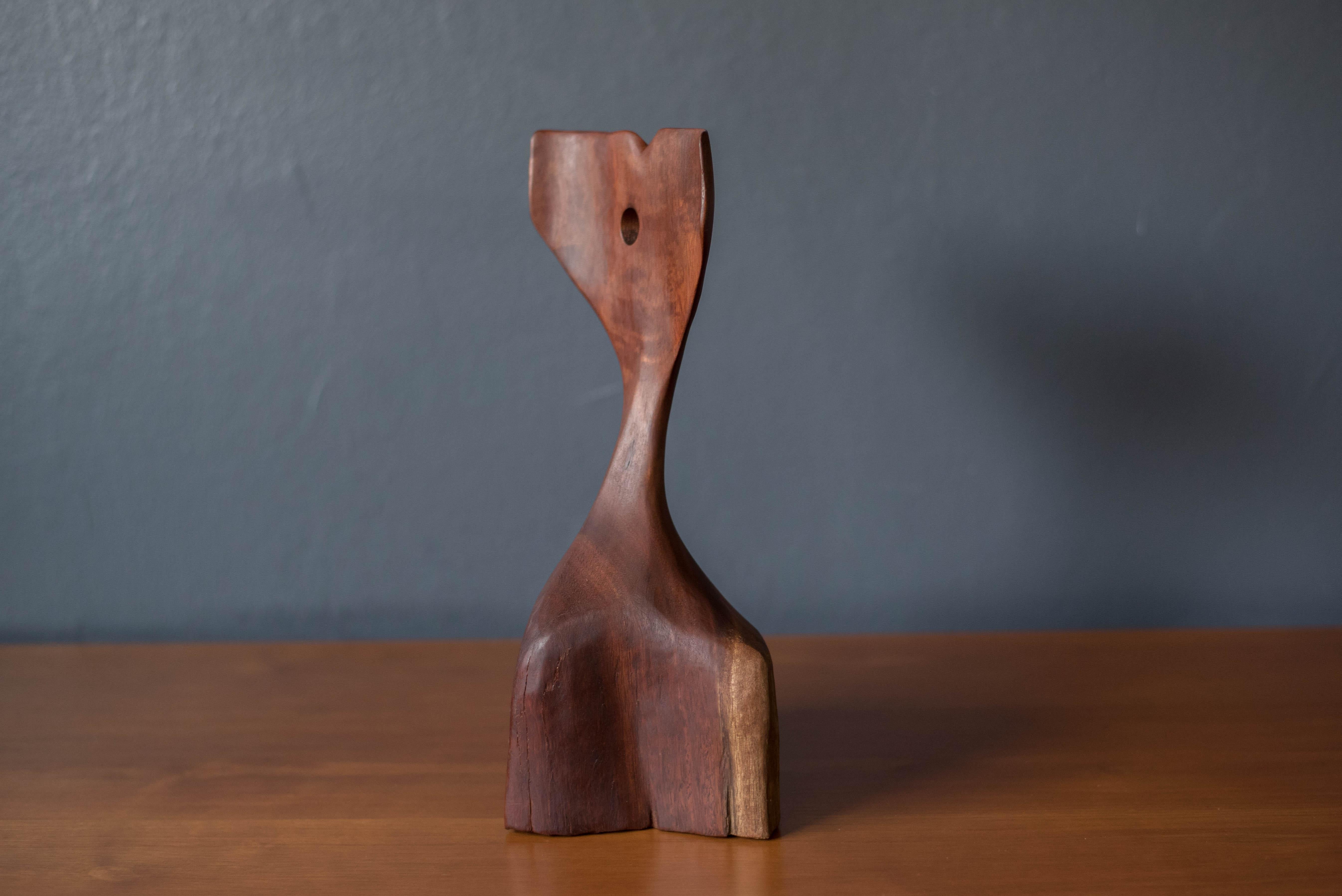 Mid-Century Modern Abstract Redwood Whale Sculpture In Good Condition In San Jose, CA